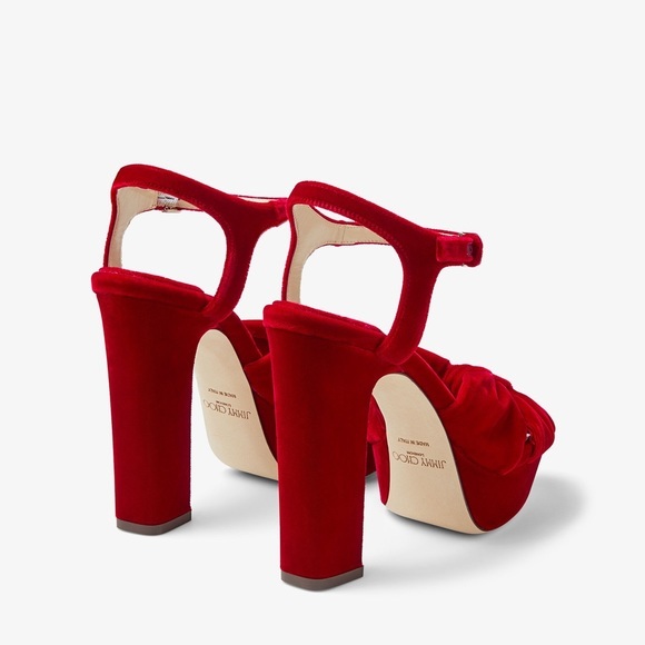 New‼️ Jimmy Choo Heloise 120 Red Velvet Platform Heels

Sale Price $950 - Picture 8 of 16